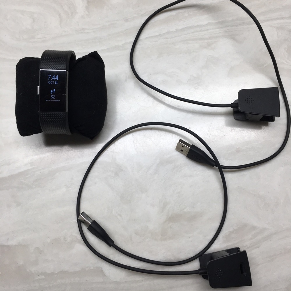 Fitbit Charge 2 with two chargers